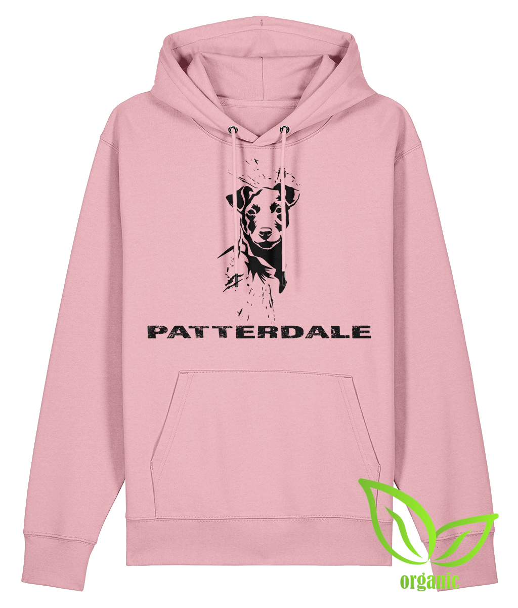 Cotton pink patterdale unisex hoodie