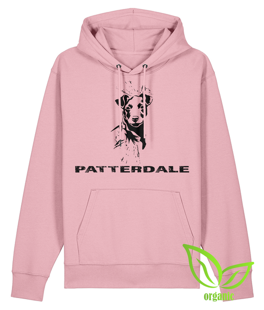 Cotton pink patterdale unisex hoodie