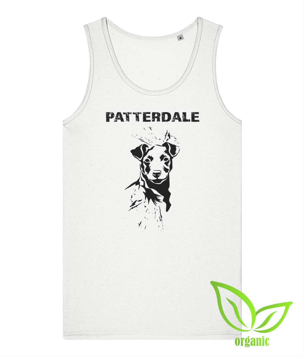 Men’s White Patterdale Organic Cotton Tank Top Lightweight Sleeveless Vest
